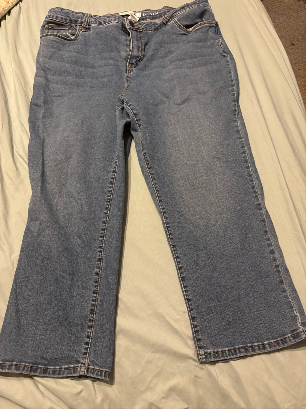 croft & barrow Light Blue Flare-Wide Leg capris